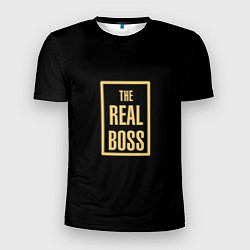 Футболка спортивная мужская The Real Boss, цвет: 3D-принт