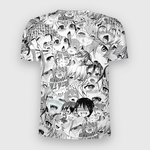Мужская спорт-футболка Ahegao monochrome / 3D-принт – фото 2
