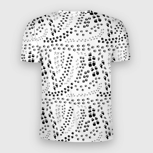 Мужская спорт-футболка Дорожки из следов / 3D-принт – фото 2