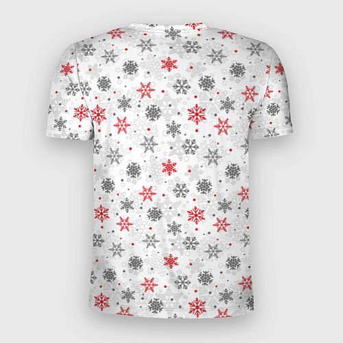 Мужская спорт-футболка Снежинки / 3D-принт – фото 2