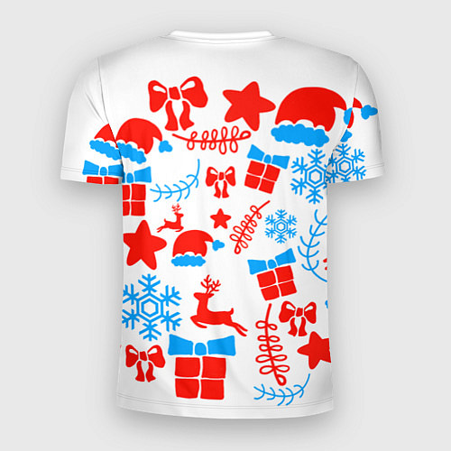 Мужская спорт-футболка Merry Christmas and HNY / 3D-принт – фото 2