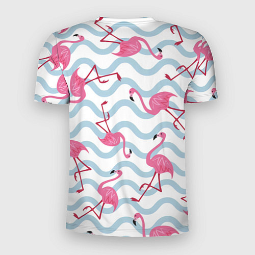 Мужская спорт-футболка Фламинго Волны / 3D-принт – фото 2