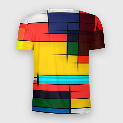 Мужская спорт-футболка Абстрактные фигуры цвета / 3D-принт – фото 2