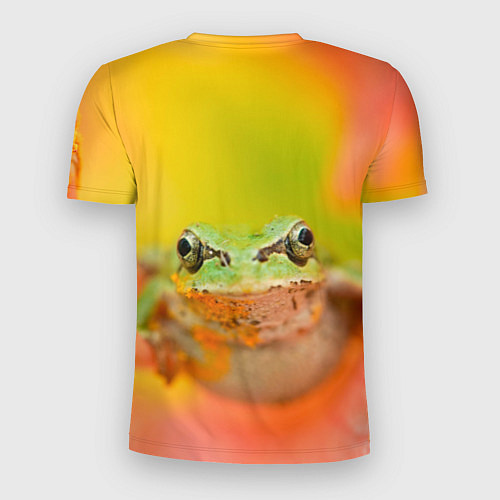 Мужская спорт-футболка Лягушка в цветке мило / 3D-принт – фото 2