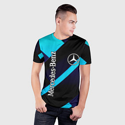 Футболка спортивная мужская Mercedes Benz, цвет: 3D-принт — фото 2