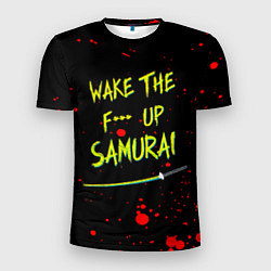 Мужская спорт-футболка WAKE THE F*** UP SAMURAI