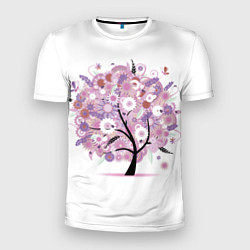 Мужская спорт-футболка Цветочное Дерево