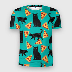 Мужская спорт-футболка Котики и Пиццы