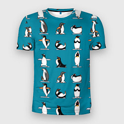 Мужская спорт-футболка Пингвина на заярдке