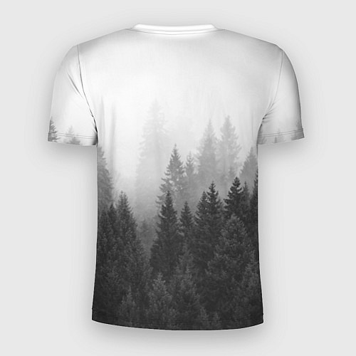 Мужская спорт-футболка Туманный лес / 3D-принт – фото 2
