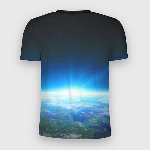 Мужская спорт-футболка Земля в иллюминаторе ТЕКС / 3D-принт – фото 2