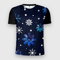 Мужская спорт-футболка Падающие снежинки уходящей зимы