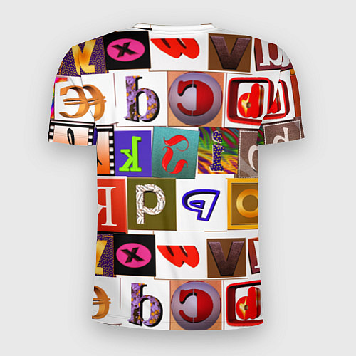 Мужская спорт-футболка Английские буквы 2 / 3D-принт – фото 2