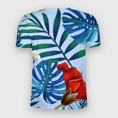 Мужская спорт-футболка Фламинго в папоротнике / 3D-принт – фото 2