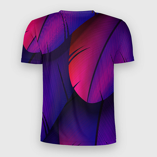 Мужская спорт-футболка Фиолетовые Перья / 3D-принт – фото 2