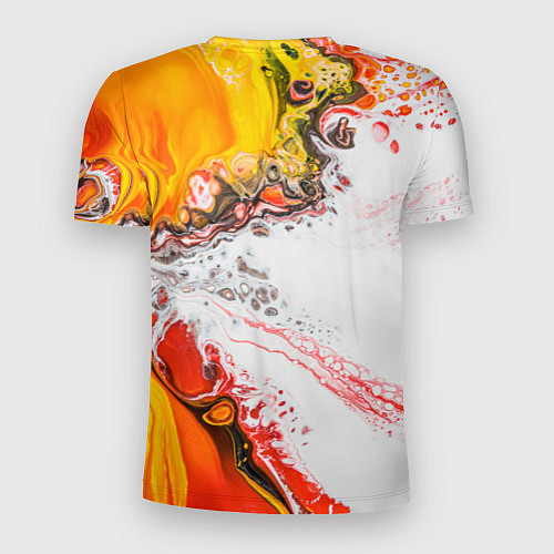 Мужская спорт-футболка Рисунок желтой краской / 3D-принт – фото 2