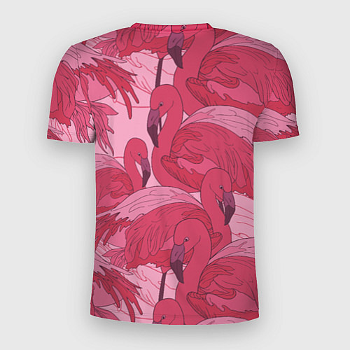 Мужская спорт-футболка Розовые фламинго / 3D-принт – фото 2