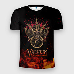 Мужская спорт-футболка Valheim символ черепа