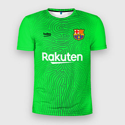 Футболка спортивная мужская FC Barcelona Goalkeeper 202122, цвет: 3D-принт