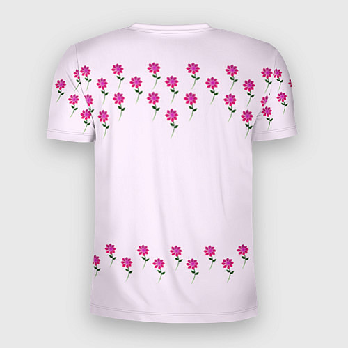 Мужская спорт-футболка Розовые цветы pink flowers / 3D-принт – фото 2