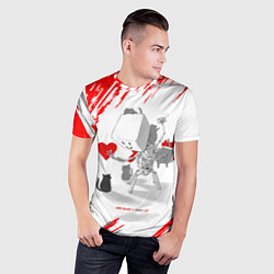 Футболка спортивная мужская Love, Death and Cats Любов, смерть и котики Z, цвет: 3D-принт — фото 2