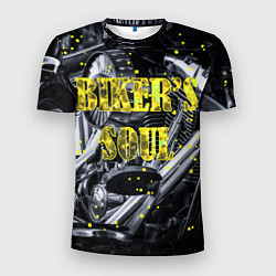 Футболка спортивная мужская Bikers Soul Душа байкера, цвет: 3D-принт