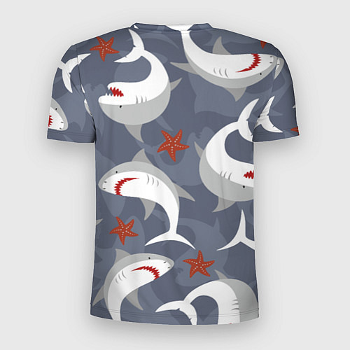 Мужская спорт-футболка Акулы / 3D-принт – фото 2