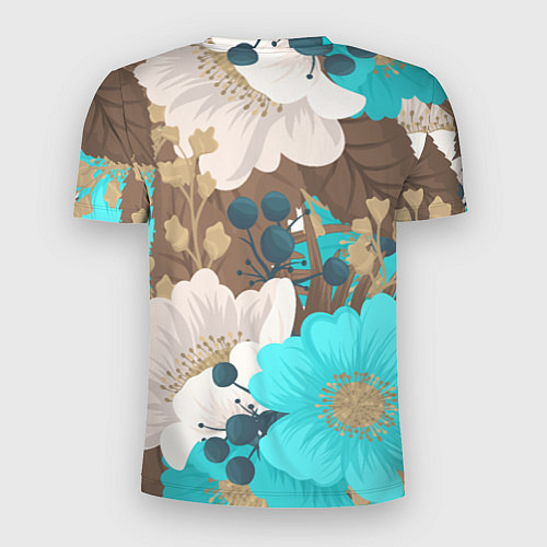 Мужская спорт-футболка Красивые цвеТы / 3D-принт – фото 2