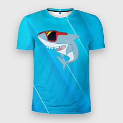 Футболка спортивная мужская Акула в очках, цвет: 3D-принт