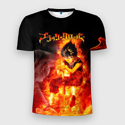 Мужская спорт-футболка Юно в огне Чёрный клевер