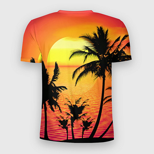Мужская спорт-футболка Прибрежный закат / 3D-принт – фото 2