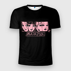 Мужская спорт-футболка Black Pink Art