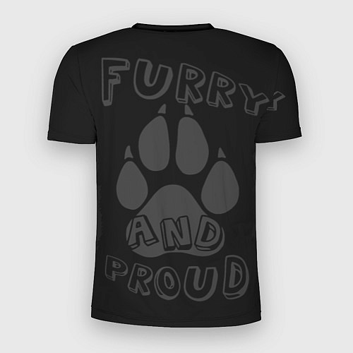 Мужская спорт-футболка Furry proud / 3D-принт – фото 2