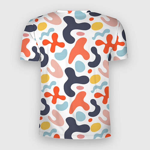Мужская спорт-футболка Абстрактные цветные пятна / 3D-принт – фото 2