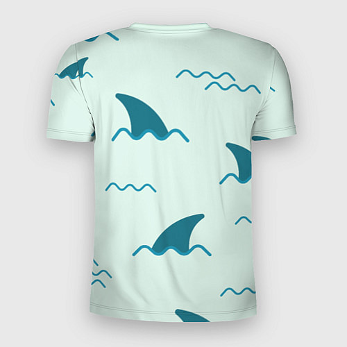 Мужская спорт-футболка Плавники акул / 3D-принт – фото 2