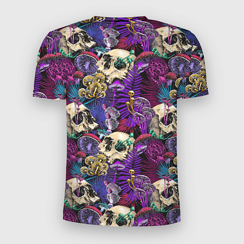 Мужская спорт-футболка Психоделика - черепа и грибы / 3D-принт – фото 2
