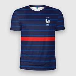 Футболка спортивная мужская Форма сборной Франции домашняя, цвет: 3D-принт