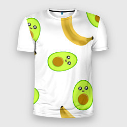 Футболка спортивная мужская Банан и Авокадо, цвет: 3D-принт