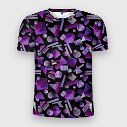Футболка спортивная мужская Геометрический фиолетовый, цвет: 3D-принт