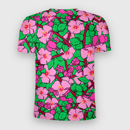 Мужская спорт-футболка Цветы Сакуры, Sakura / 3D-принт – фото 2