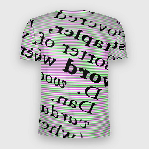 Мужская спорт-футболка Текст из словоря / 3D-принт – фото 2