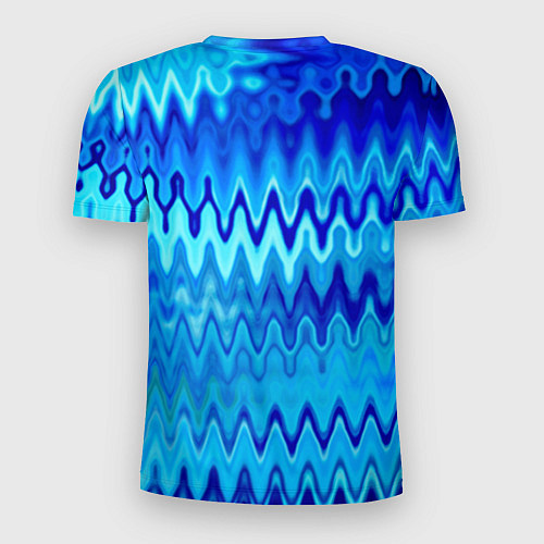 Мужская спорт-футболка Синий-голубой абстрактный узор / 3D-принт – фото 2