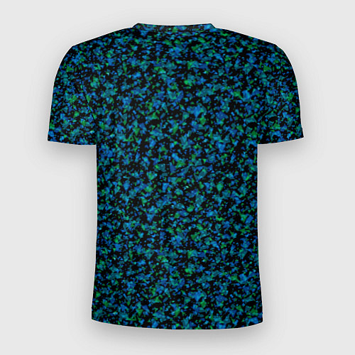 Мужская спорт-футболка Абстрактный зелено-синий узор / 3D-принт – фото 2