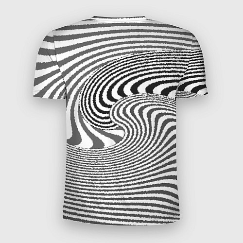 Мужская спорт-футболка Черно белый мозаичный узор / 3D-принт – фото 2