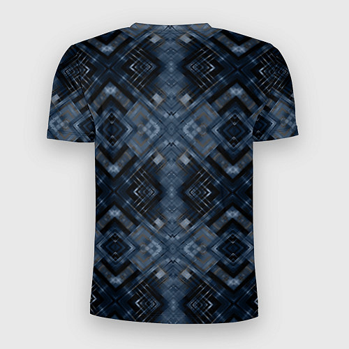 Мужская спорт-футболка Темный синий абстрактный узор / 3D-принт – фото 2