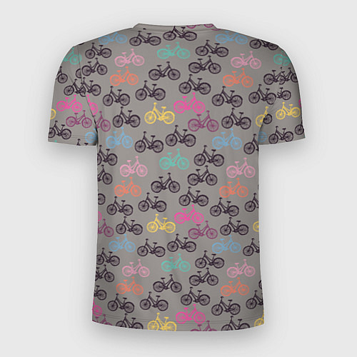 Мужская спорт-футболка Цветные велосипеды паттерн / 3D-принт – фото 2