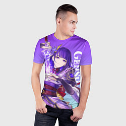 Футболка спортивная мужская Genshin Impact, Сёгун Райдэн, цвет: 3D-принт — фото 2
