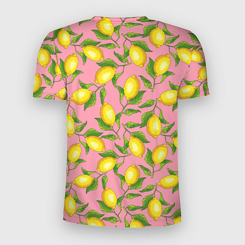 Мужская спорт-футболка Лимоны паттерн / 3D-принт – фото 2