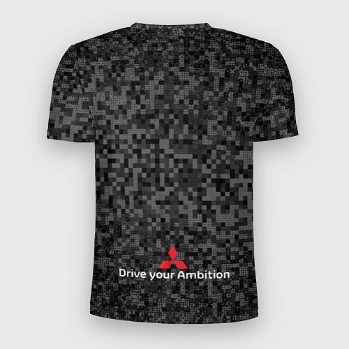 Мужская спорт-футболка Митсубиси Черный камуфляж / 3D-принт – фото 2