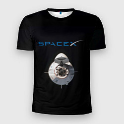 Футболка спортивная мужская SpaceX Dragon 2, цвет: 3D-принт